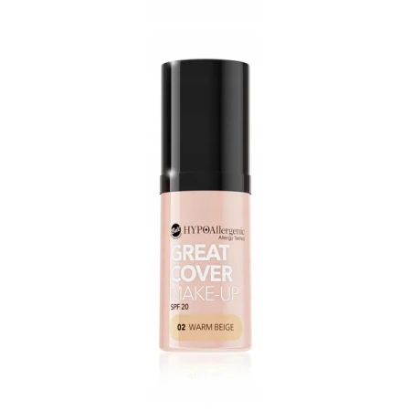 BELL Hypoallergenic Great Cover podkład 02 Warm Beige SPF 20 20g