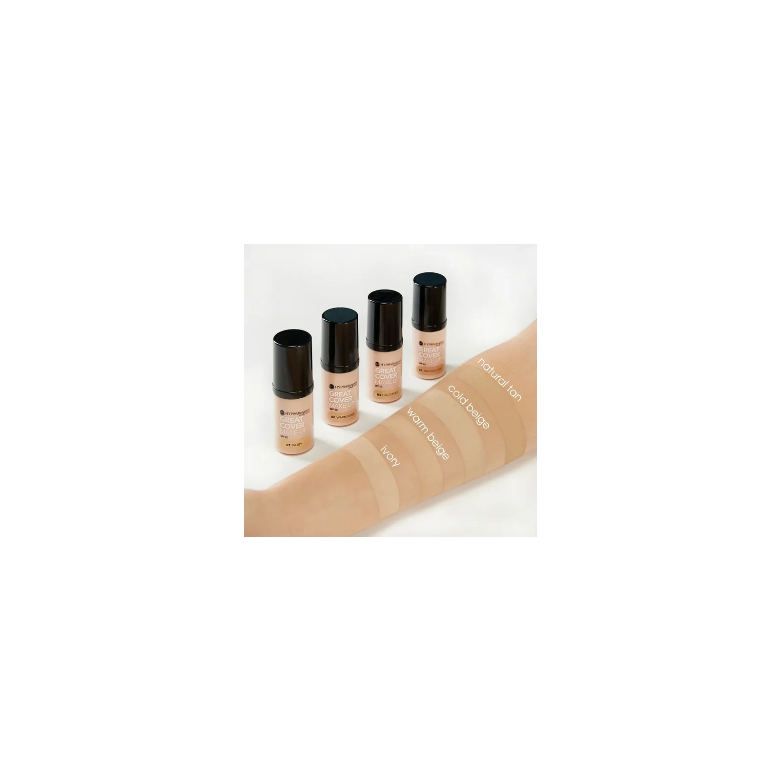 BELL Hypoallergenic Great Cover podkład 02 Warm Beige SPF 20 20g