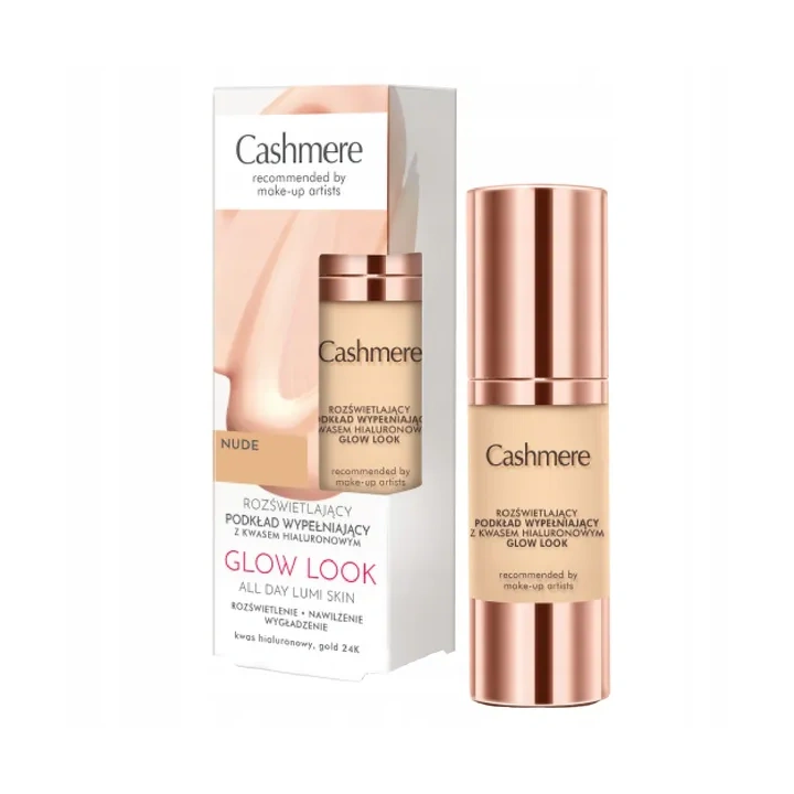 DAX Cashmere Glow Look podkład do twarzy wypełnianiący z kwasem hialuronowym Nude 30ml
