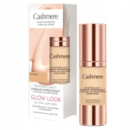 DAX Cashmere Glow Look podkład do twarzy wypełnianiący z kwasem hialuronowym Nude 30ml