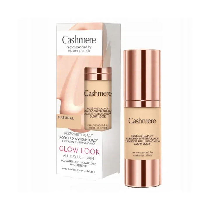 DAX Cashmere Glow Look podkład do twarzy wypełnianiący z kwasem hialuronowym Beige 30ml