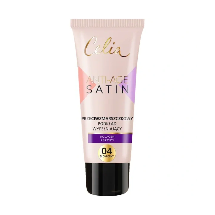 CELIA Satin Anti Age podkład do twarzy przeciwzmarszczkowy 04 Słoneczny 30ml 