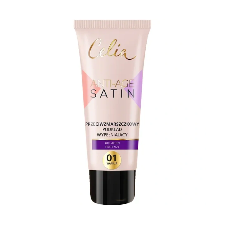 CELIA Satin Anti Age podkład do twarzy przeciwzmarszczkowy 01 Wanilia 30ml 