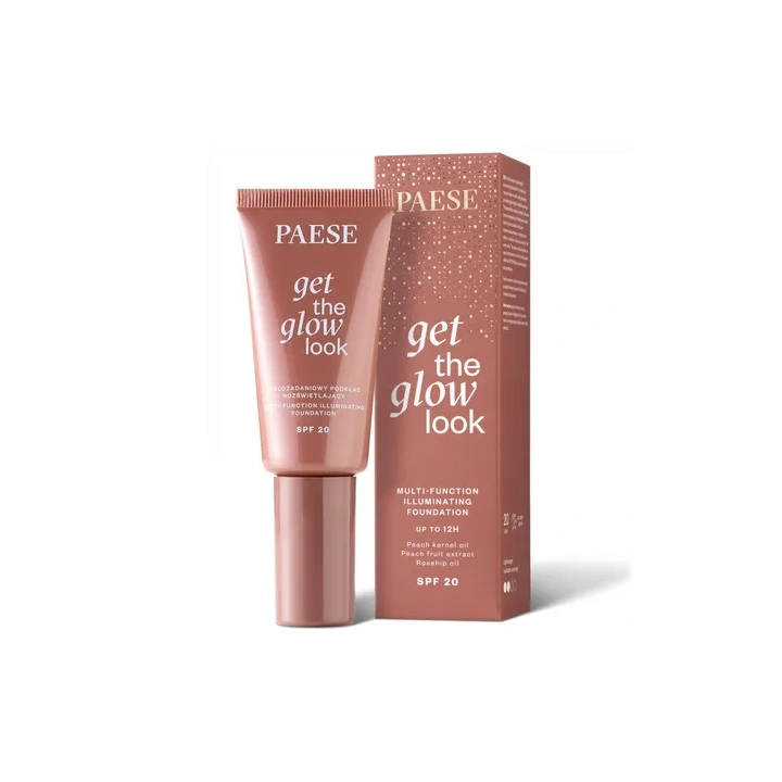 PAESE Get The Glow Look podkład do twarzy rozświetlający SPF20 2N Sand Beige 30ml