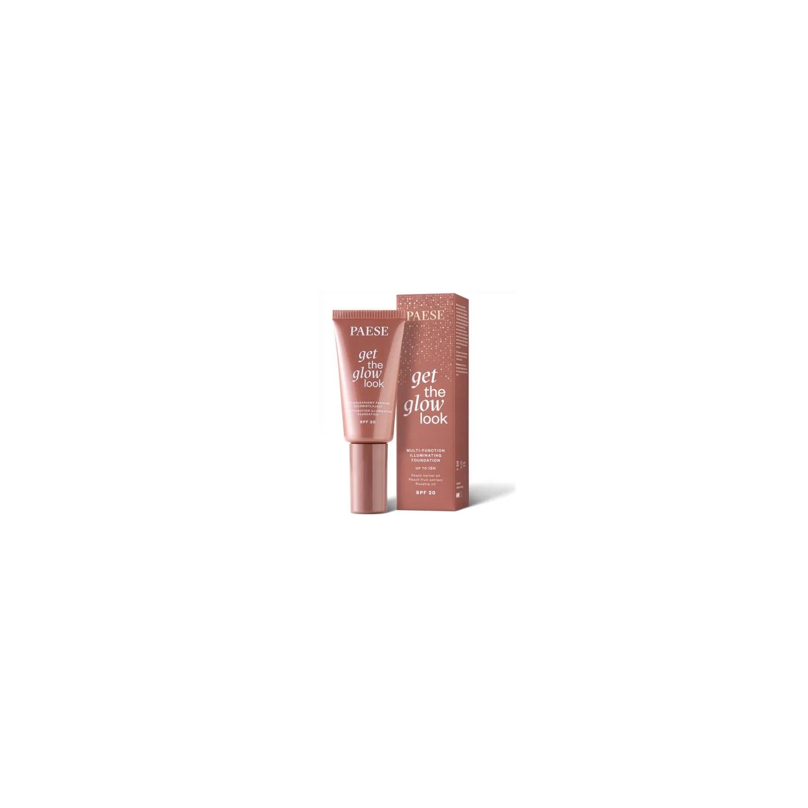 PAESE Get The Glow Look podkład do twarzy rozświetlający SPF20 2N Sand Beige 30ml