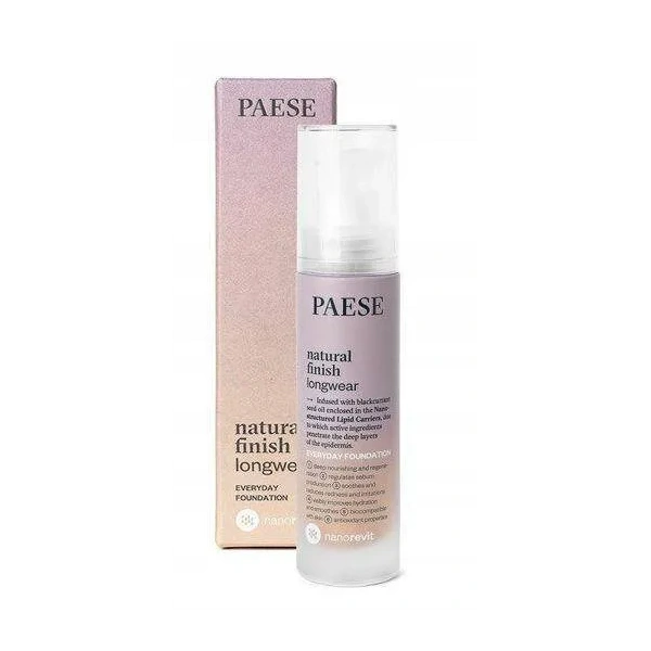 Paese PAESE Nanorevit Natural Finish Longwear Foundation für das Gesicht 04 Warm Beige 30ml