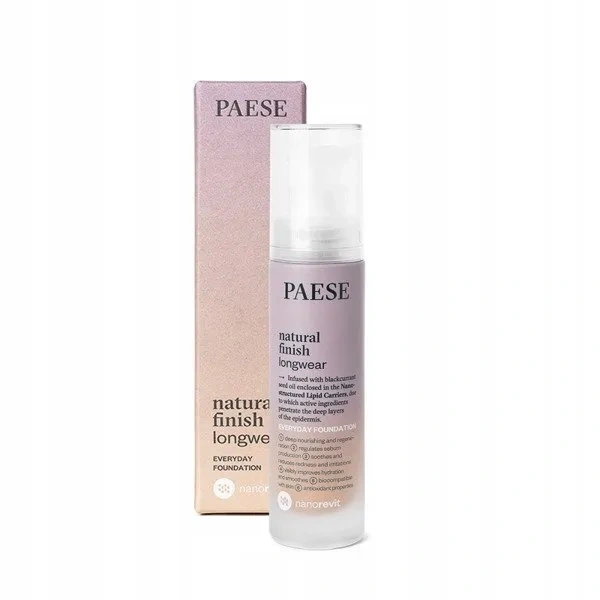 Paese PAESE Nanorevit Natural Finish Longwear Foundation für das Gesicht 2.5 Sand Beige 30ml