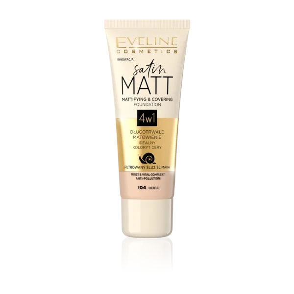 EVELINE Satin Matt podkład 104 Beige 30ml