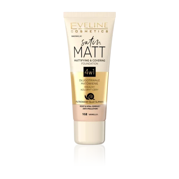 EVELINE Satin Matt podkład 102 Vanilla 30ml