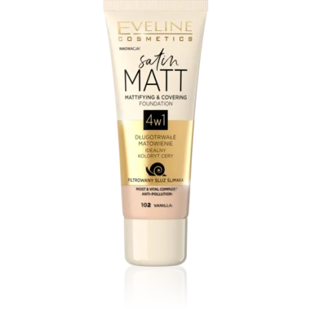 EVELINE Satin Matt podkład 102 Vanilla 30ml