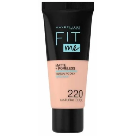 MAYBELLINE Fit Me Matte+Poreless podkład matujący 220 Natural Beige 30ml