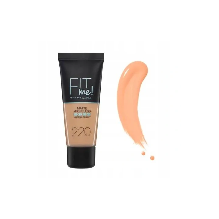 MAYBELLINE Fit Me Matte+Poreless podkład matujący 220 Natural Beige 30ml