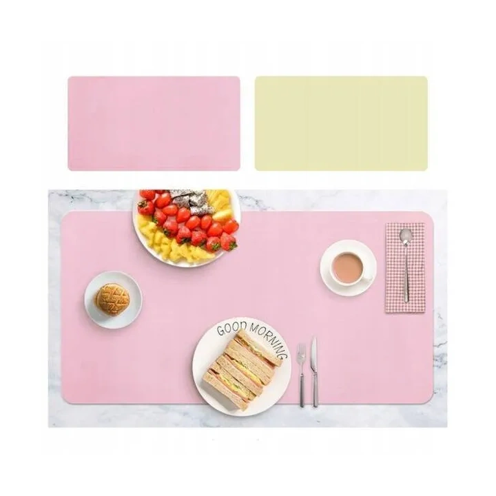 ECARLA podkładka na biurko dwustronna 50x80cm Różowo Kremowa MP47WZ3 
