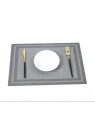 ECARLA podkładka na stół prostokątna Srebrna 45x 30cm MP34S 1szt