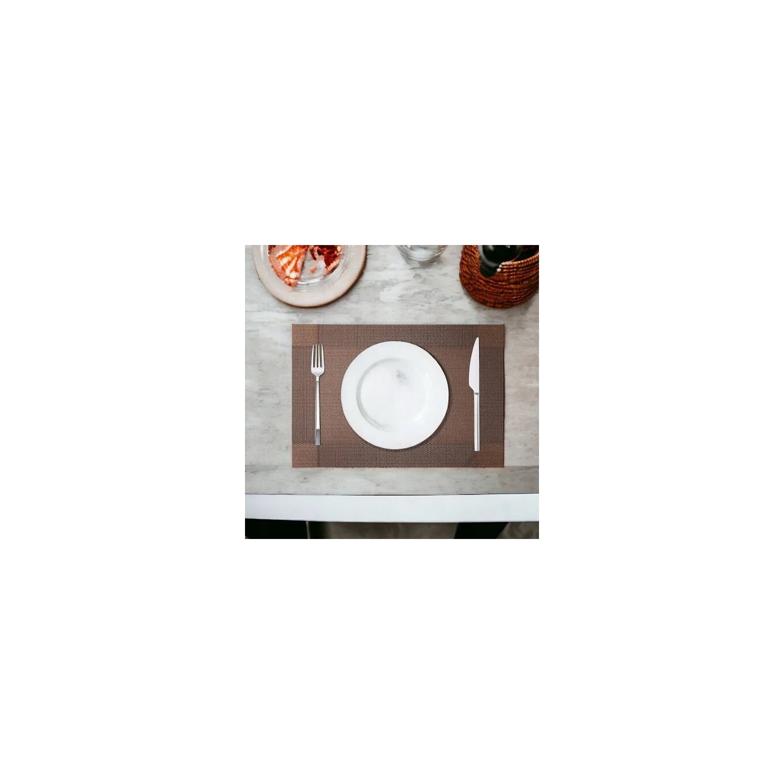 ECARLA podkładka na stół prostokątna Brązowa 45x30cm MP31