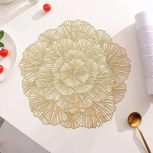 ECARLA podkładka na stół okrągła Złota 38cm MP22 