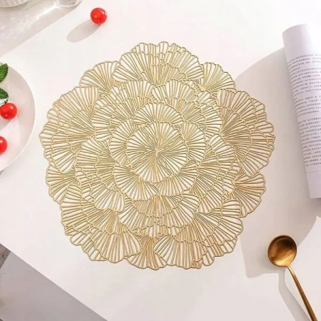 ECARLA podkładka na stół okrągła Złota 38cm MP22 