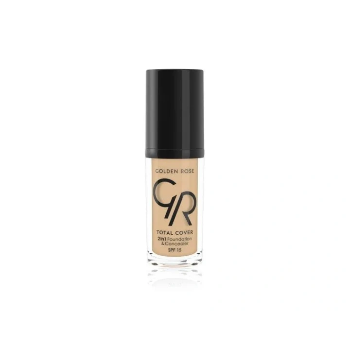 GOLDEN ROSE Total Cover 2w1 podkład i korektor do twarzy 03 Almond 30ml