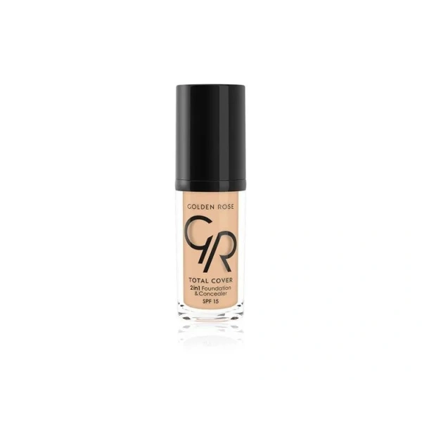 GOLDEN ROSE Total Cover 2w1 podkład i korektor do twarzy 02 Ivory 30ml