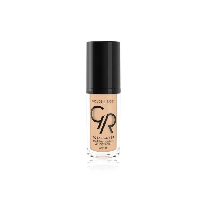 GOLDEN ROSE Total Cover 2w1 podkład i korektor do twarzy 02 Ivory 30ml