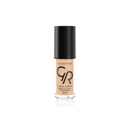 GOLDEN ROSE Total Cover 2w1 podkład i korektor do twarzy 02 Ivory 30ml