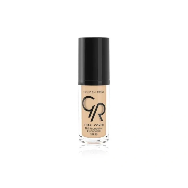 GOLDEN ROSE Total Cover 2w1 podkład i korektor do twarzy 01 Procelain 30ml