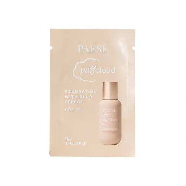 Paese PAESE Puff Cloud podkład do twarzy z efektem blur 04W Shell Beige próbka 1ml — Składniki i ocena