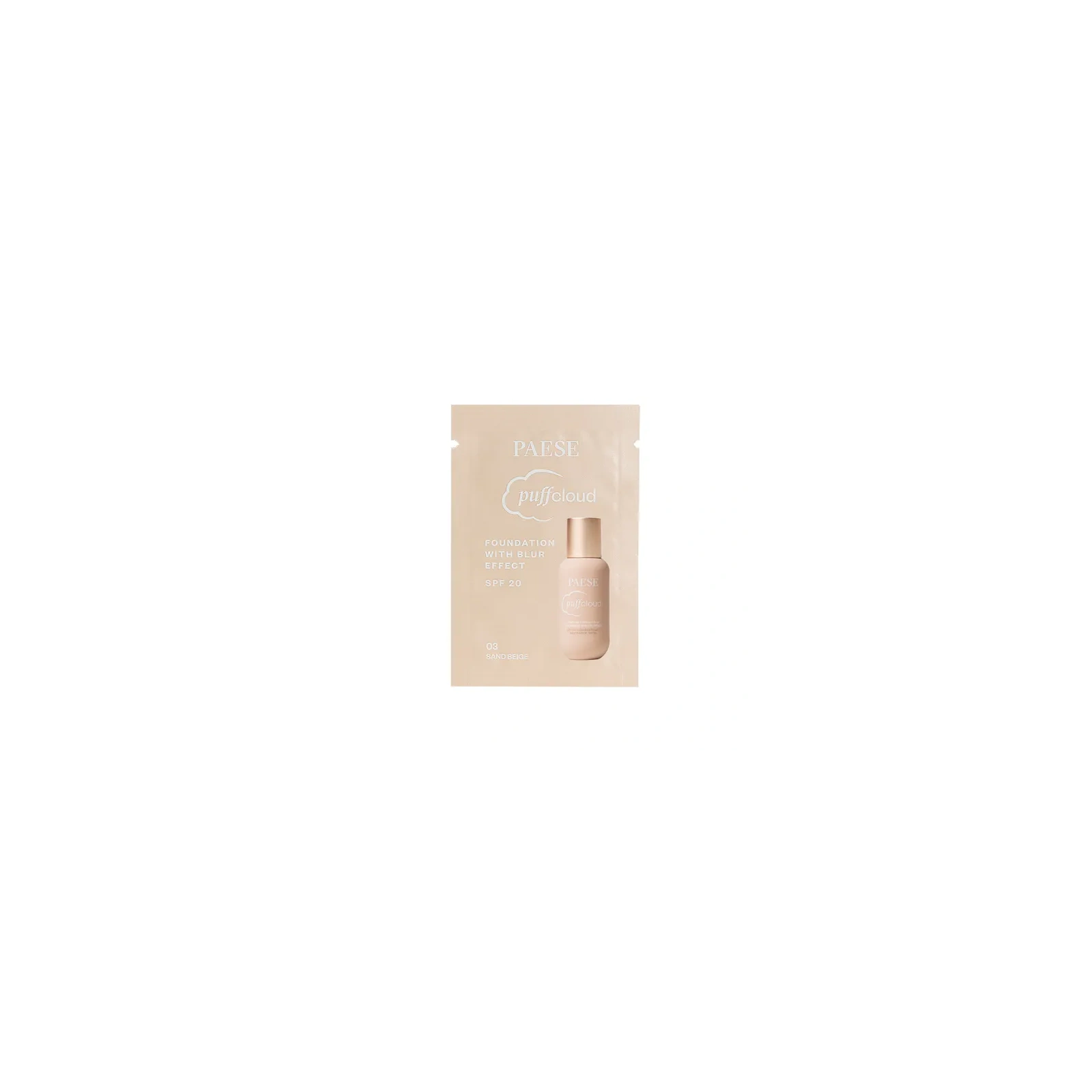 PAESE Puff Cloud podkład do twarzy z efektem blur 03W Sand Beige próbka 1ml