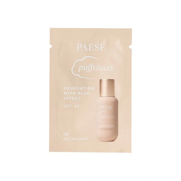 Paese PAESE Puff Cloud podkład do twarzy z efektem blur 00N Natural Beige próbka 1ml — Składniki i ocena