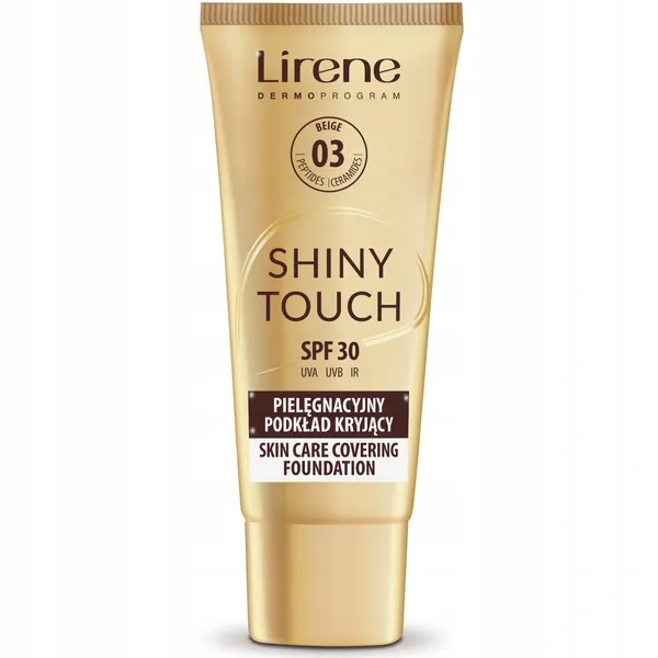 LIRENE Shiny Touch podkład do twarzy kryjący SPF30 03 Beige 30ml