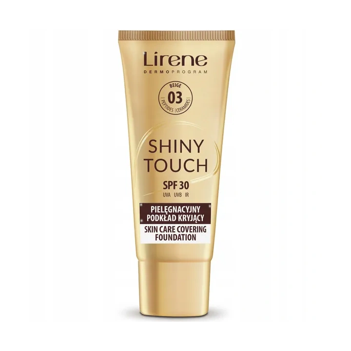 LIRENE Shiny Touch podkład do twarzy kryjący SPF30 03 Beige 30ml