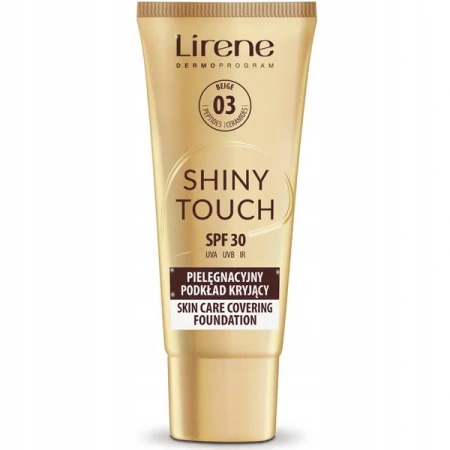 LIRENE Shiny Touch podkład do twarzy kryjący SPF30 03 Beige 30ml