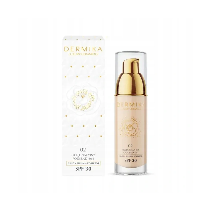 DERMIKA Luxury Ceramides pielęgnacyjny podkład 4w1 SPF30 02 30ml