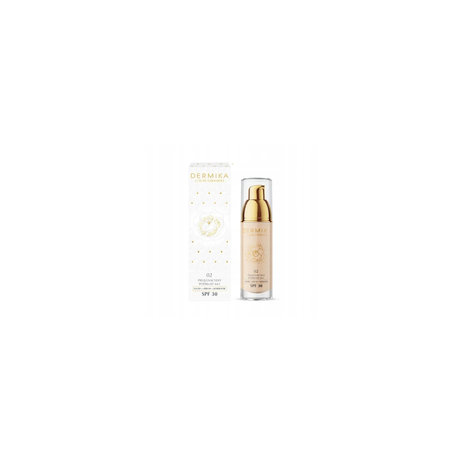 DERMIKA Luxury Ceramides pielęgnacyjny podkład 4w1 SPF30 02 30ml