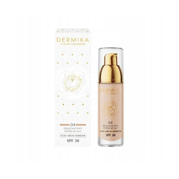 DERMIKA Luxury Ceramides pielęgnacyjny podkład 4w1 SPF30 04 30ml