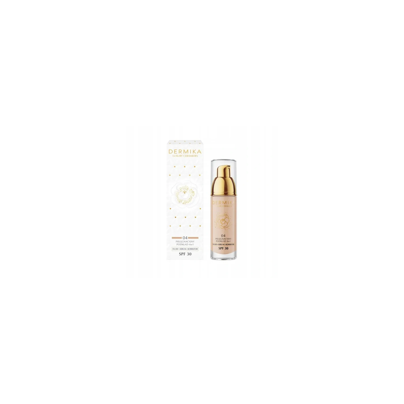 DERMIKA Luxury Ceramides pielęgnacyjny podkład 4w1 SPF30 04 30ml