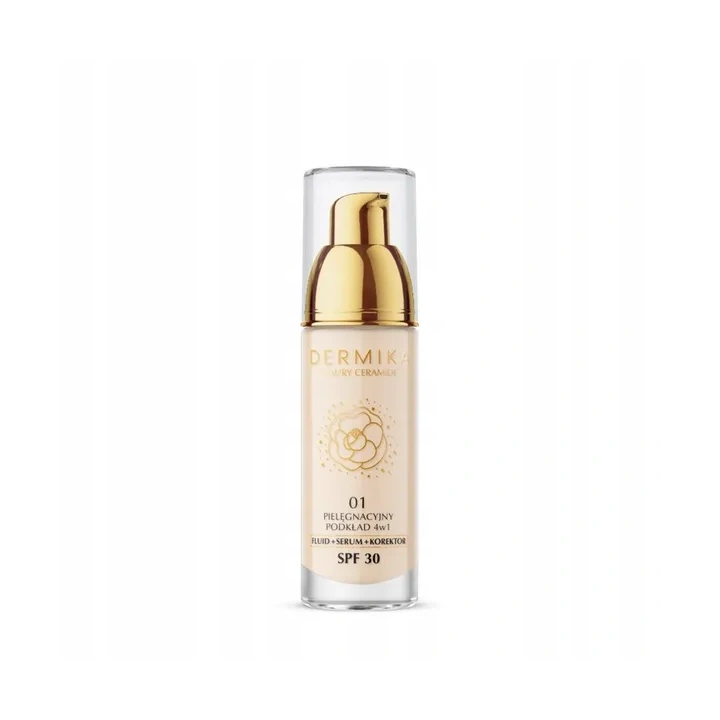 DERMIKA Luxury Ceramides pielęgnacyjny podkład 4w1 SPF30 01 30ml