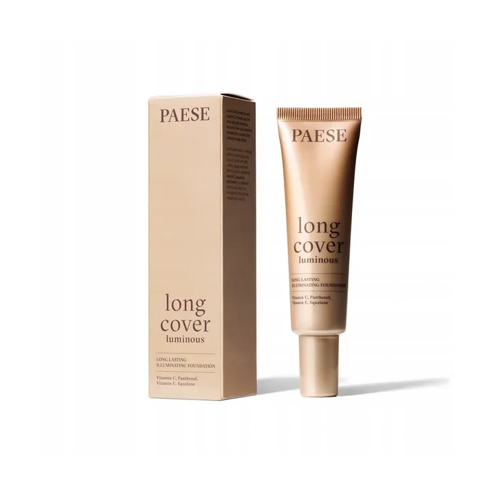 PAESE Long Cover Luminous rozświetlający podkład do twarzy 1.0 W Light Beige 30ml