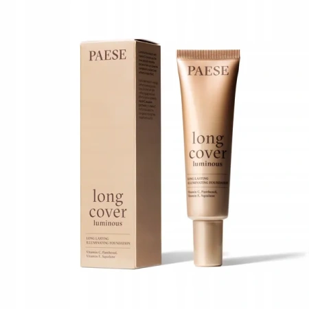 PAESE Long Cover Luminous rozświetlający podkład do twarzy 1.0 W Light Beige 30ml