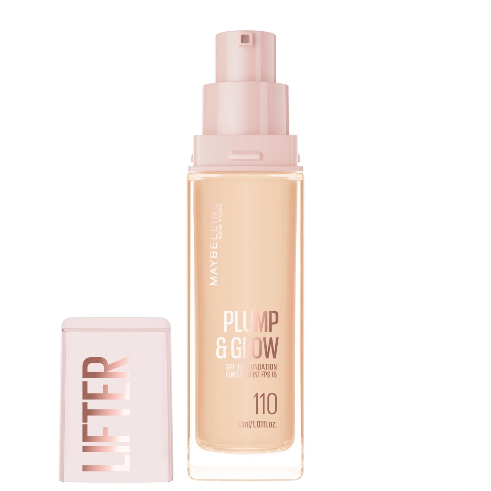 MAYBELLINE Lifter Plump&Glow podkład do twarzy rozświetlający 110 30ml