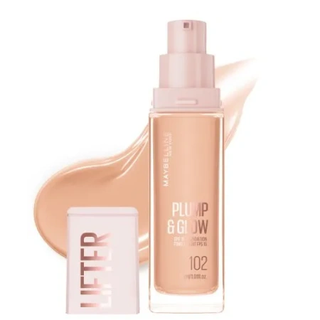 MAYBELLINE Lifter Plump&Glow podkład do twarzy rozświetlający 102 30ml