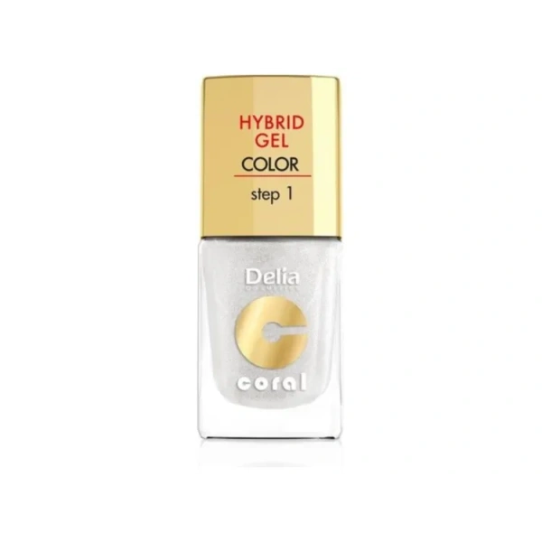DELIA Coral Hybrid Gel hybrydowy lakier do paznokci 32 Biały Perłowy 11ml