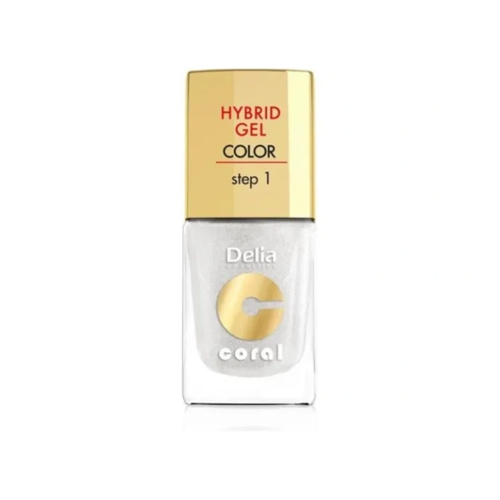 DELIA Coral Hybrid Gel hybrydowy lakier do paznokci 32 Biały Perłowy 11ml