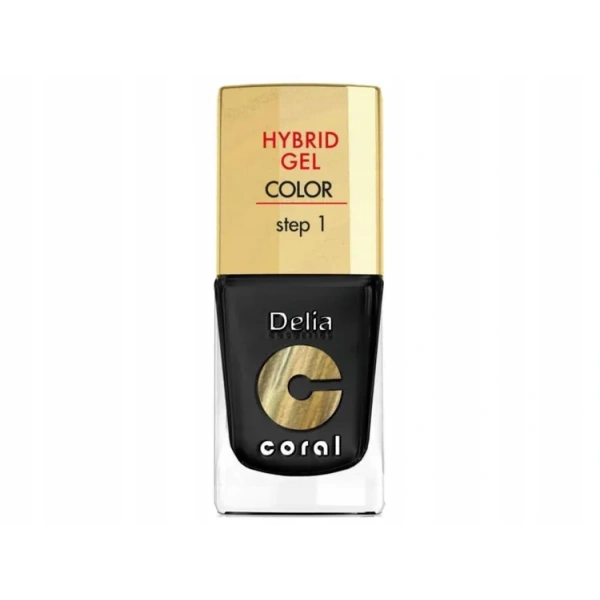 DELIA Coral Hybrid Gel hybrydowy lakier do paznokci 26 Czarny 11ml