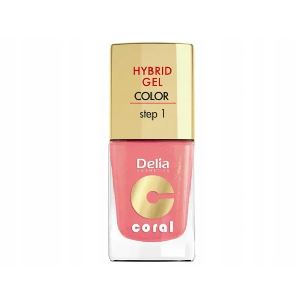 DELIA Coral Hybrid Gel hybrydowy lakier do paznokci 16 Ciepły Róż 11ml