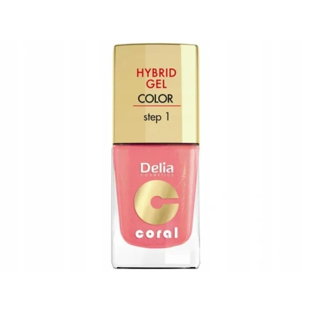 DELIA Coral Hybrid Gel hybrydowy lakier do paznokci 16 Ciepły Róż 11ml