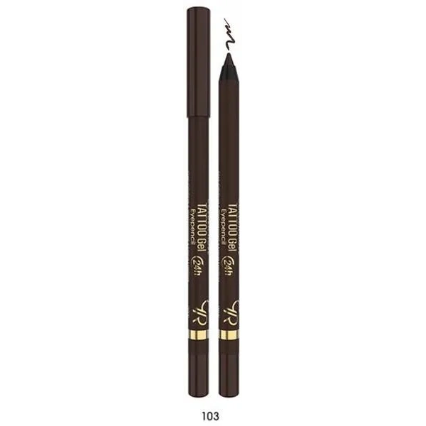 GOLDEN ROSE Tattoo Gel żelowa kredka do oczu WTP 103 ciemny brąz 1,2g 