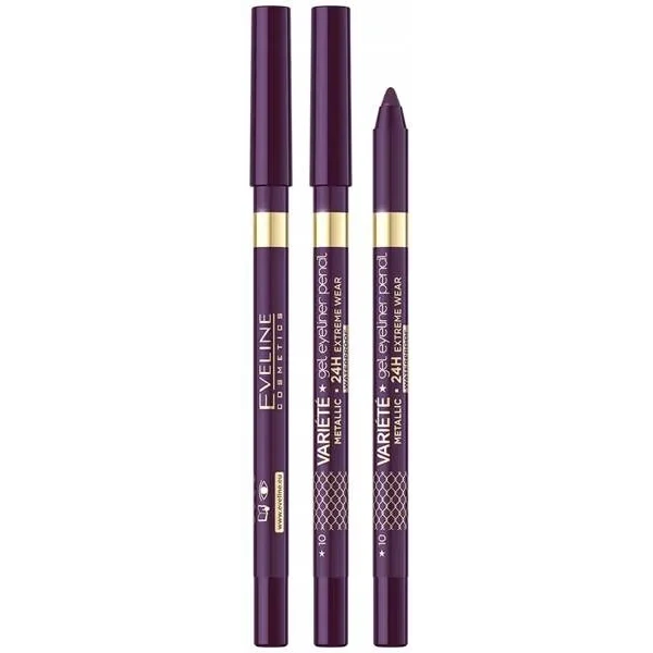 EVELINE Variete Gel Eyeliner Pencil żelowa kredka do oczu WTP 10 Oberżyna
