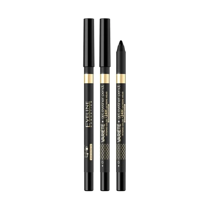 EVELINE Variete Gel Eyeliner Pencil żelowa kredka do oczu WTP 01 Pure Black