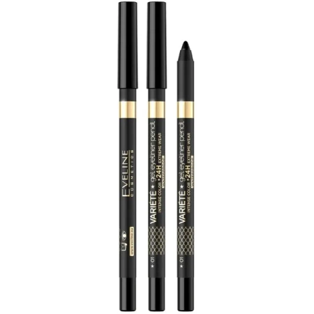 EVELINE Variete Gel Eyeliner Pencil żelowa kredka do oczu WTP 01 Pure Black